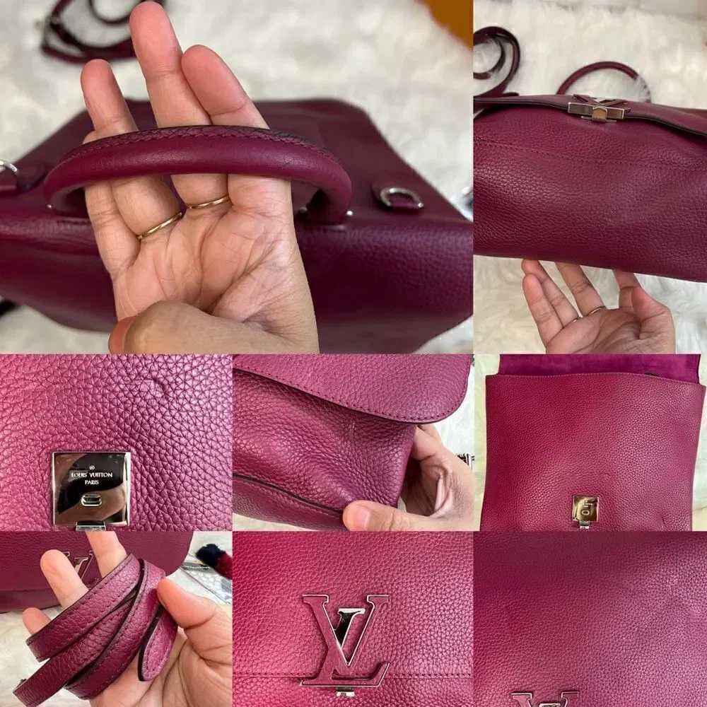 LOUIS vuitton volta taurillon leather grape crossbody